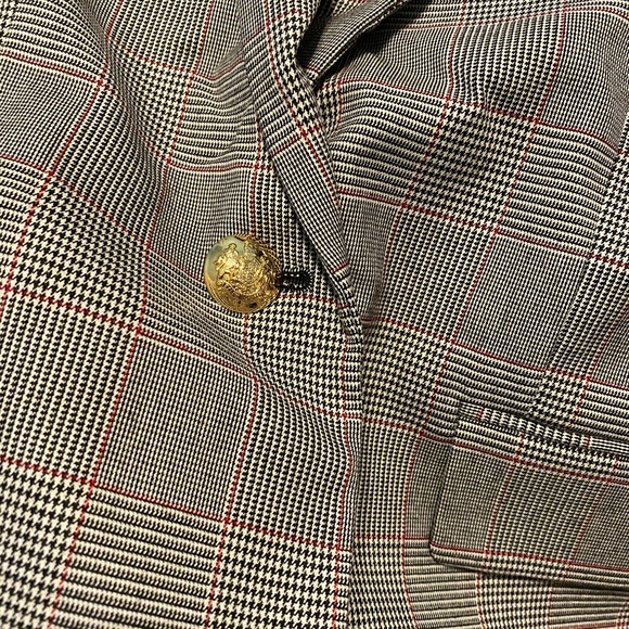 NWOT Ralph Lauren Red & Black Plaid Blazer - Picture 9 of 11